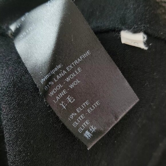 D.Exterior Women Size XS Black White Wool Knit Peplum Dress - Picture 6 of 13